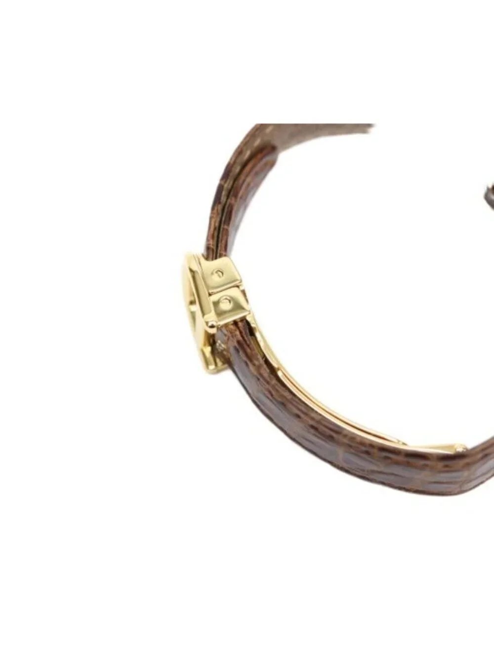 Cartier 925 Must Vende Mevermeil SM Side Trinity Dial Quartz Leather